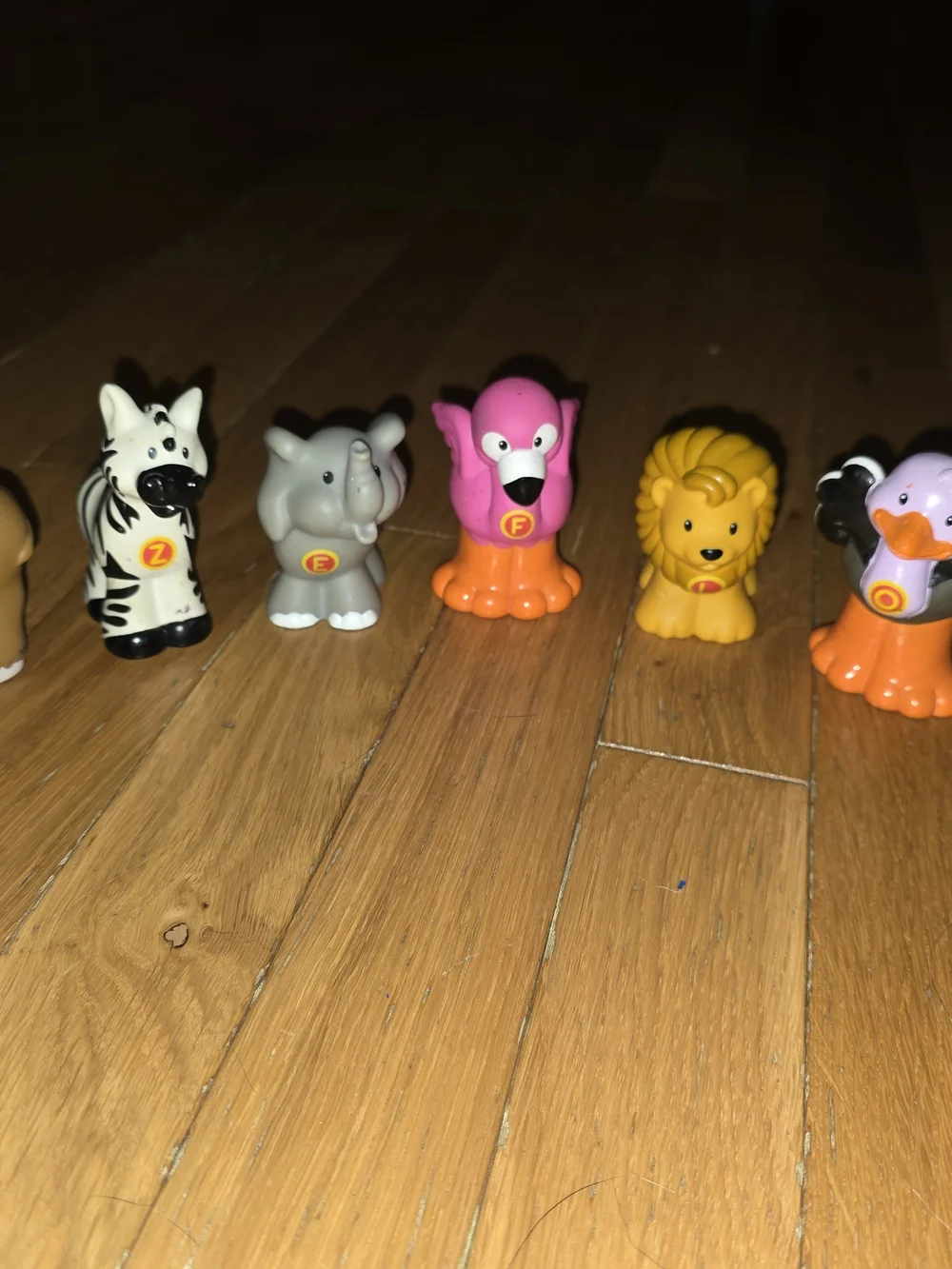 6PC VINTAGE 2004 Fisher-Price Little People A to Z Learning Zoo Replacements